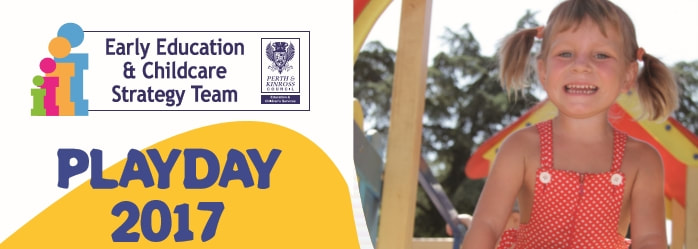 Banner advertisement for Perth Playday 2017, with picture of little girl